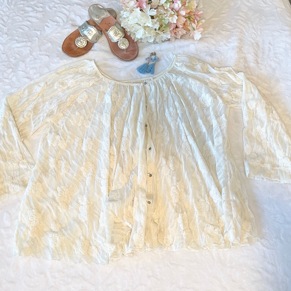 ALTAR’D state floral lace flowy cardigan
